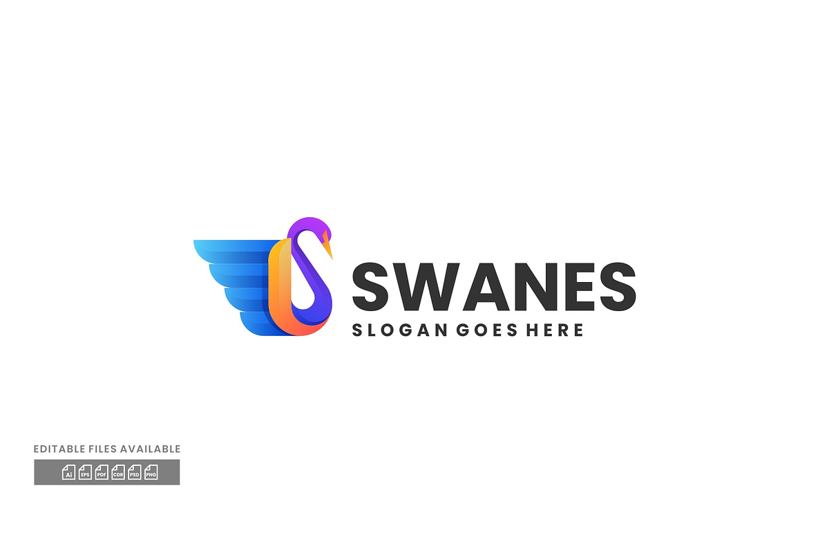 Swanes Gradient Colorful Logo, a Branding & Logo Template by ivan_artnivora