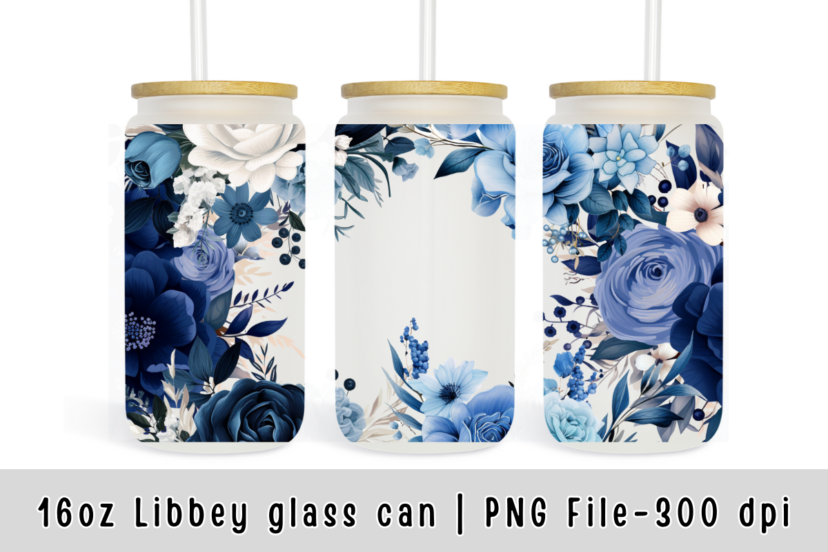 16 oz Libbey Glass Can Flowers, a Graphic by SindyPrintDesign (Photo 5 of 9)