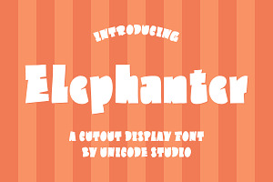 Elephanter - Cut Out Display Font, a Sans Serif Font by Unicode Studio