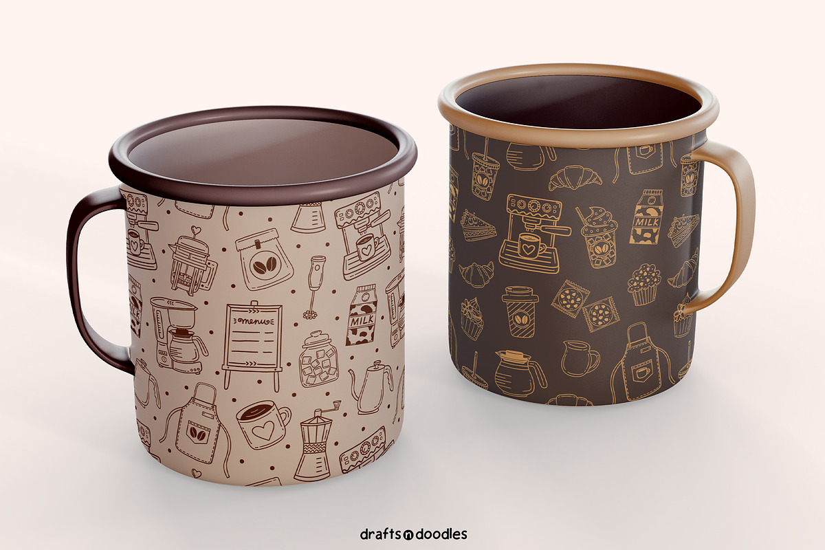 Cafe and Bakery Line Art Graphic Set, a Food Illustration by Drafts n Doodles (Photo 9 of 12)