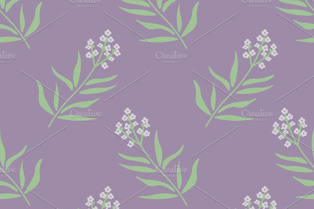 Lemon verbena pattern, a Pattern Graphic by elyomys (Photo 1 of 3)