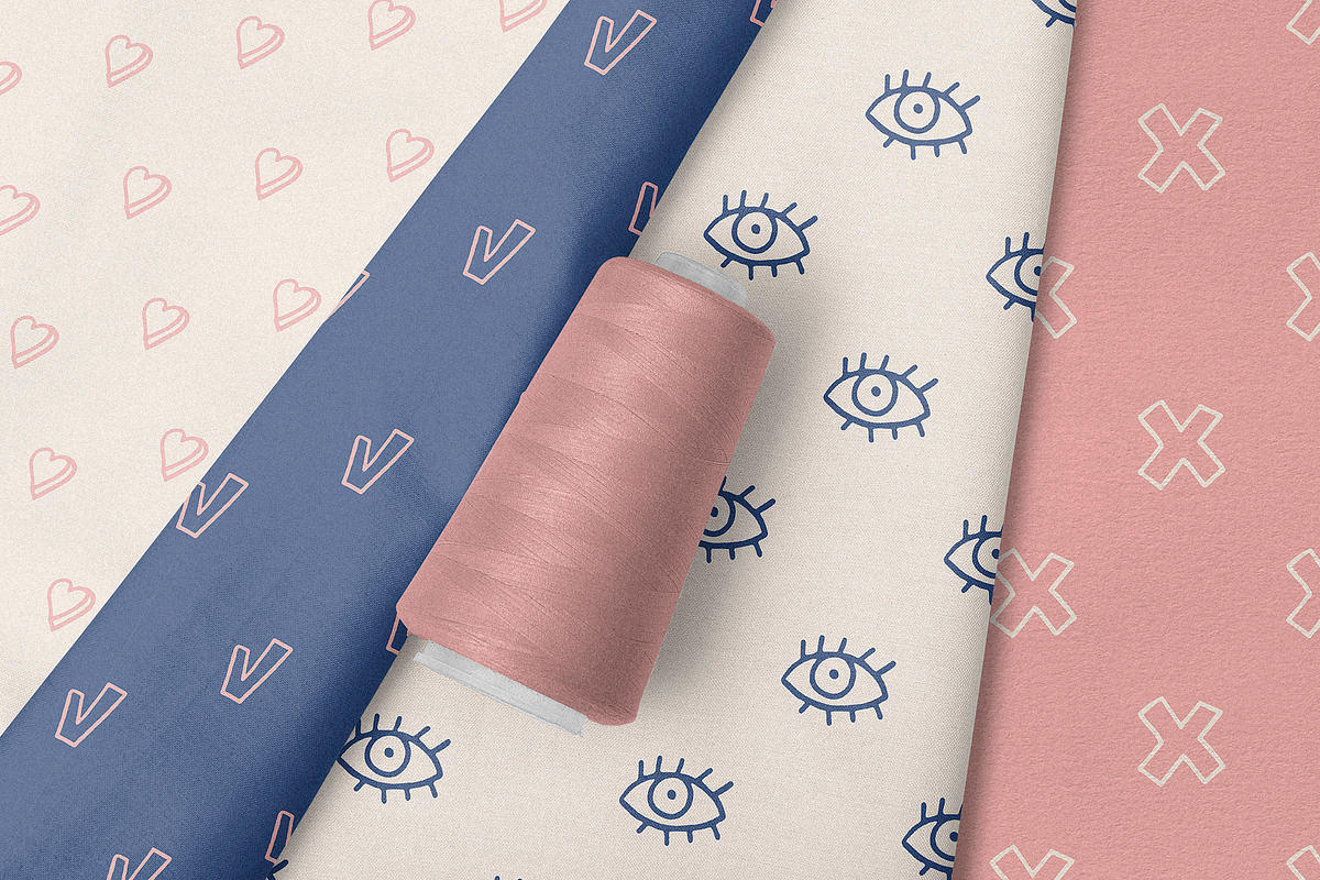 13 Hand Drawn Patterns, a Pattern Graphic by CuteDreamyDesign (Photo 6 of 7)