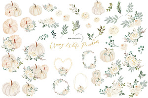 Elegant Creamy White Pumpkin Clipart