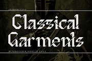 Classical Garments Font, a Blackletter Font by 177Studio (Thumbnail 1 of 9)