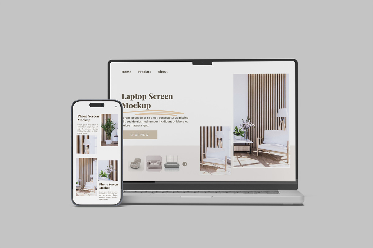 Macbook and iPhone Mockup, a Mac Mockup by lamorastudio (Photo 3 of 11)