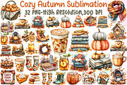 Cozy Autumn Sublimation Clipart, an Illustration by Sublimation Artist (Thumbnail 1 of 6)