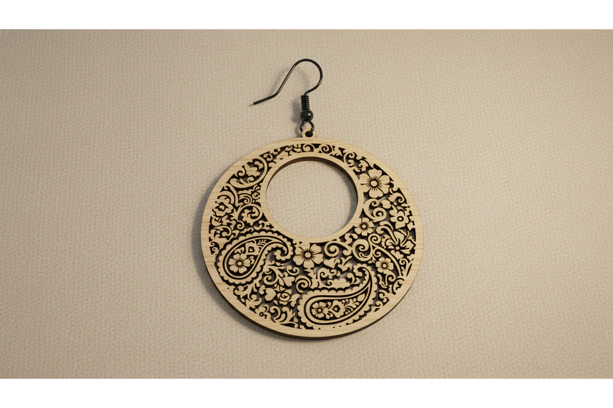 Ornament Dangle Earring Set, a Graphic by hafijul (Photo 4 of 11)