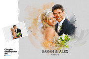 Couple watercolor art photo effect, an Action Add-On by Shovajit (Thumbnail 2 of 9)