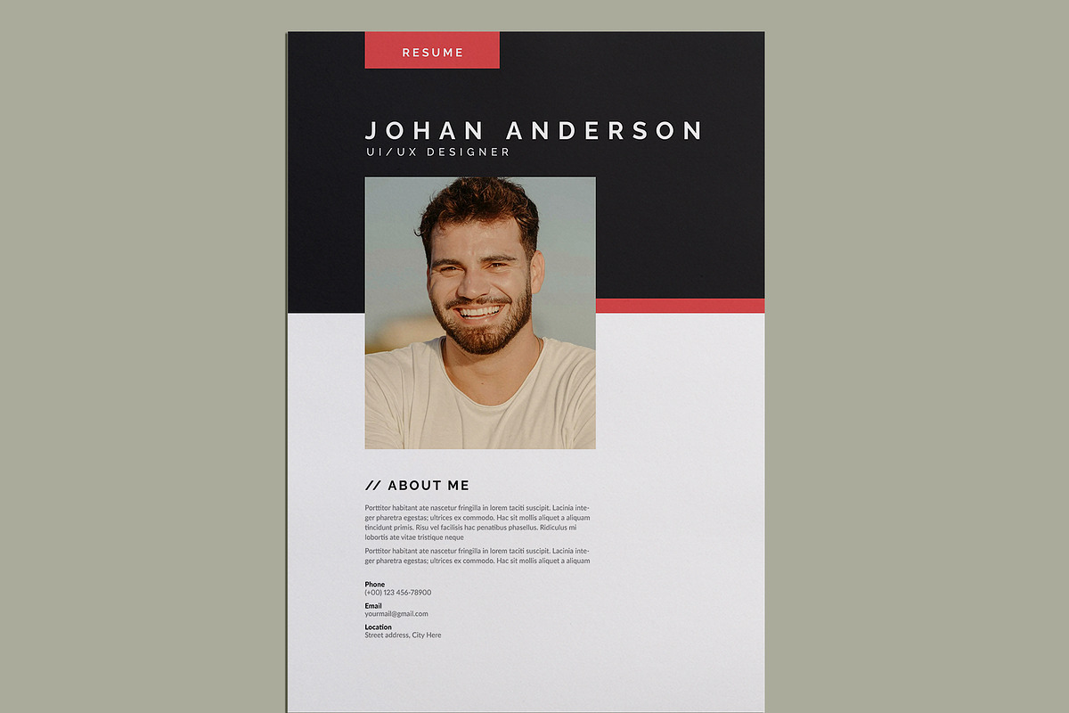 Resume/CV 3 Page Design | Word preview 3