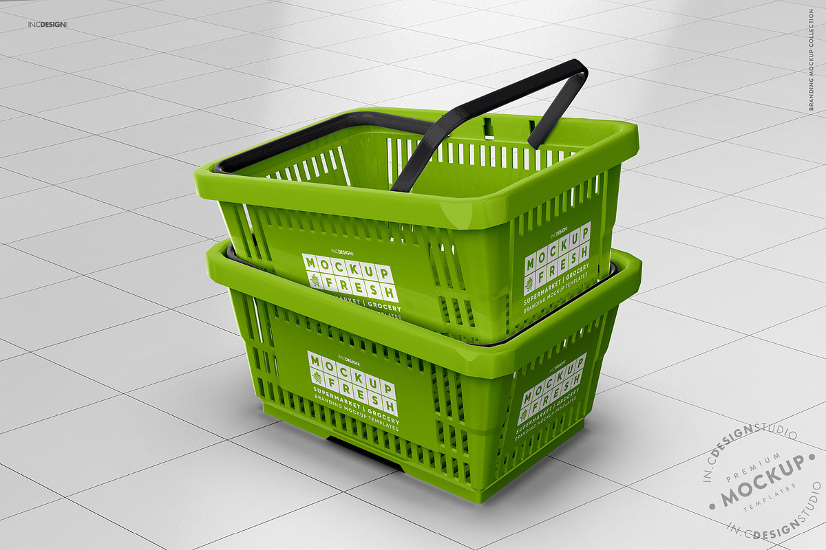 Shopping Basket Branding Mockup, a Product Mockup by INCDesign (Photo 3 of 10)