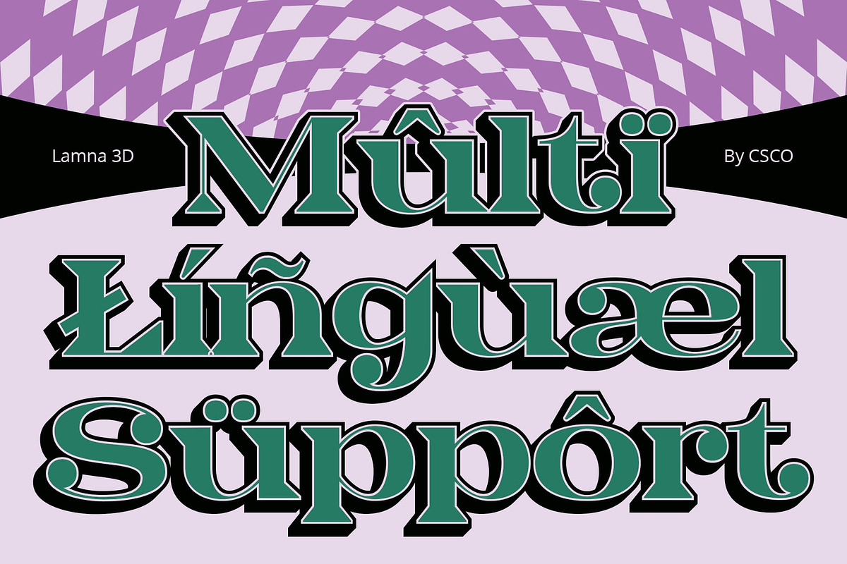 Lamna 3D, a Serif Font by Craft Supply Co. (Photo 6 of 8)