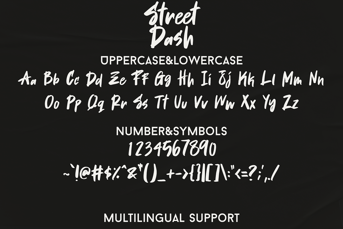 Street Dash – Handwritten Brush Font, a Handwritten Font by Dm Studio (Photo 9 of 10)