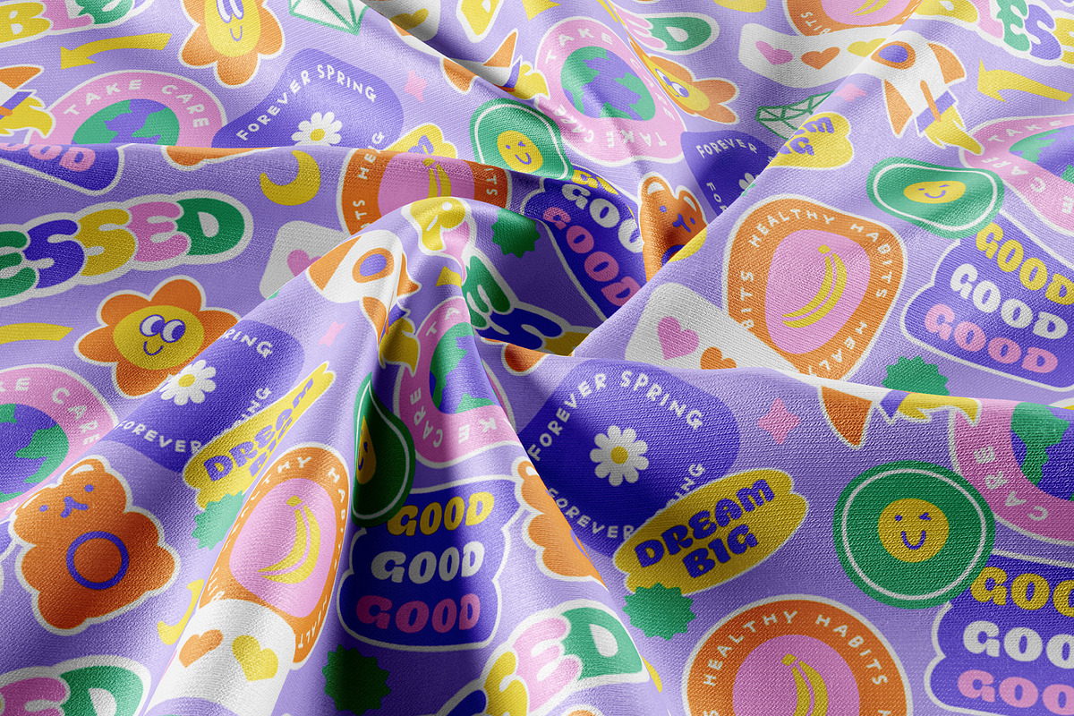 Y2K Label Set: Graphics & Patterns, an Illustration by Dedraw Studio (Photo 6 of 11)