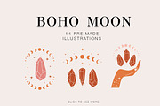 Boho moon & stars Illustrations set, an Illustration by Art Dari Autumn (Thumbnail 2 of 15)