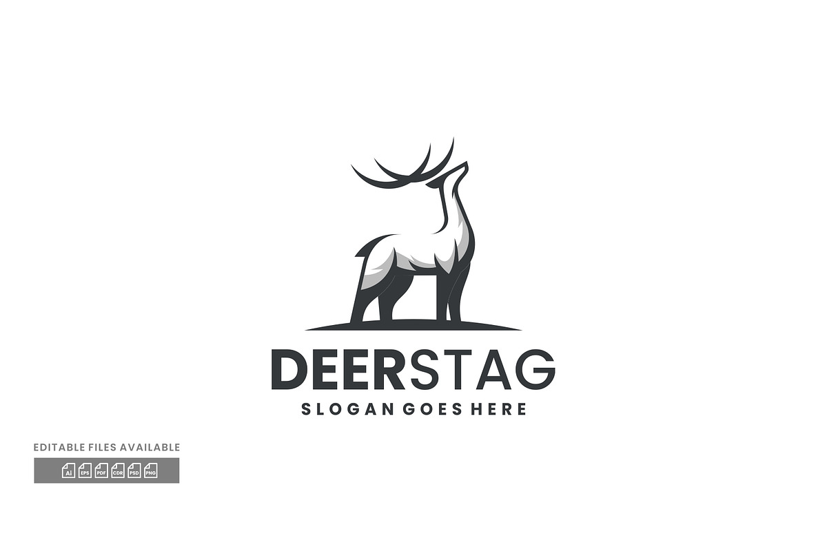 Deer Stag Line Art Logo, a Branding & Logo Template by ivan_artnivora