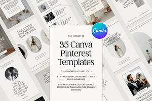 Luxury Canva Pinterest Templates, a Marketing Template by Glo Design Studio