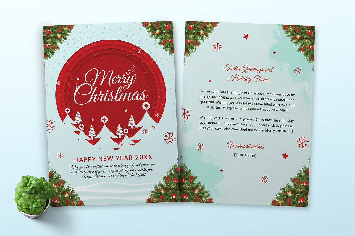 Christmas & New Year Cards Bundle, a Card Template by graphypix (Photo 3 of 6)