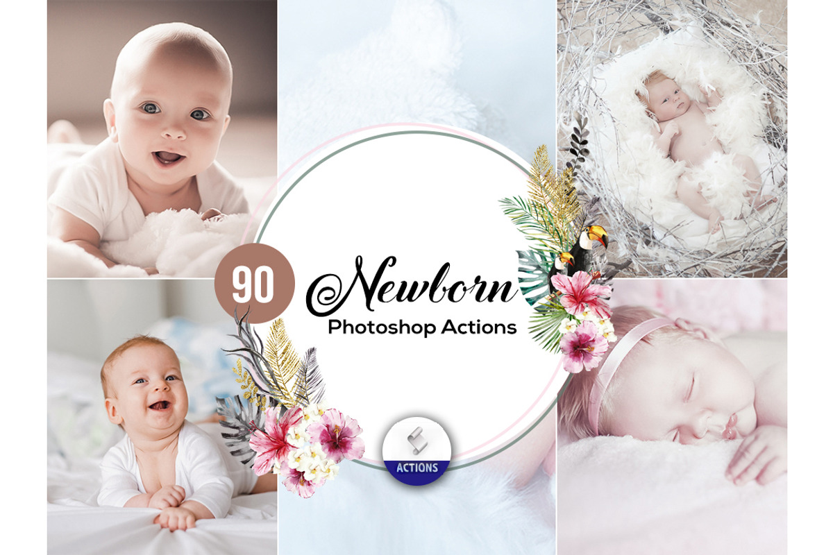 90 Newborn Photoshop Actions, an Action Add-On by DreamColor (Photo 1 of 5)