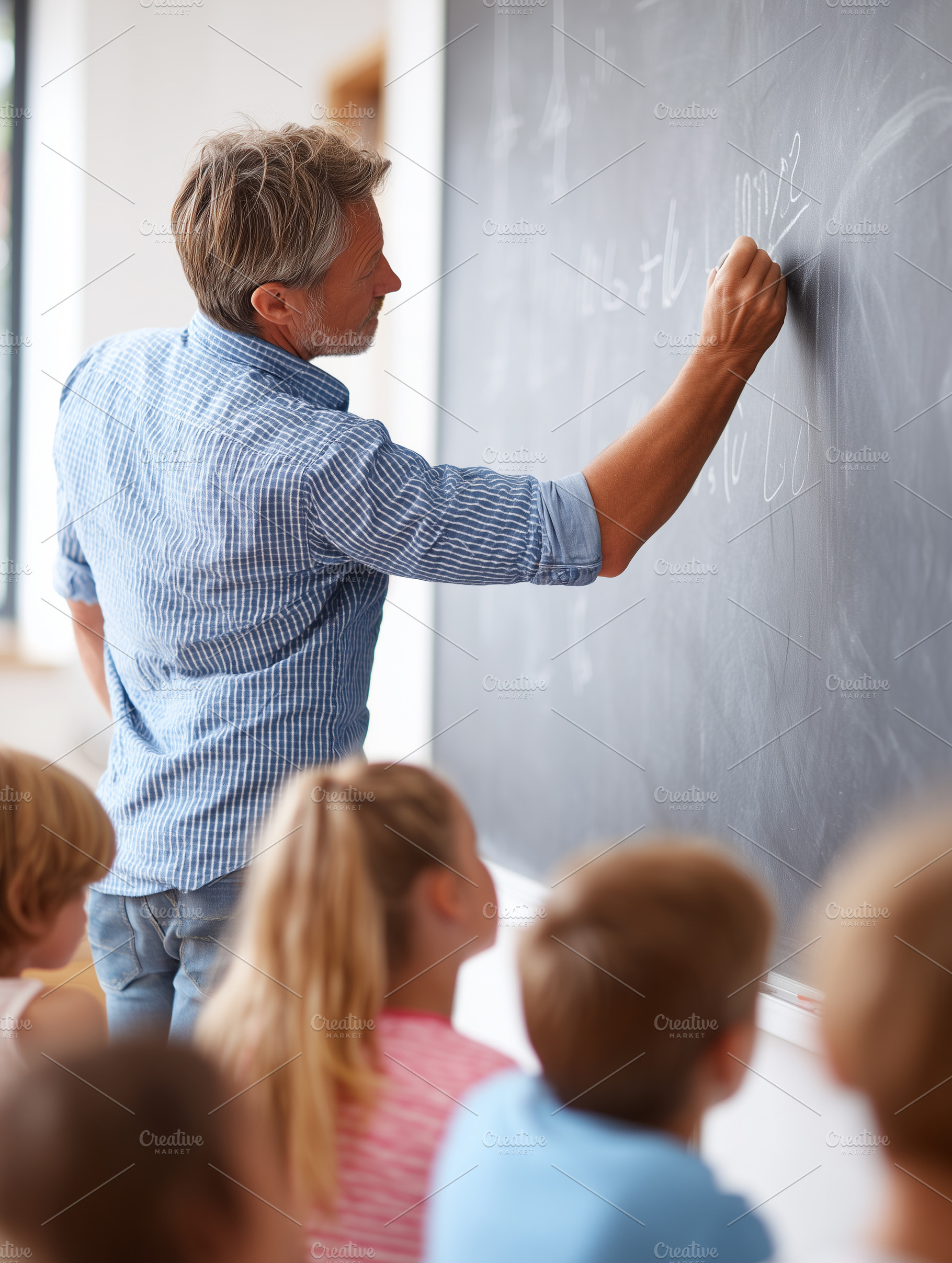 Male teacher explaining math, a School & Education Photo by MistyDay