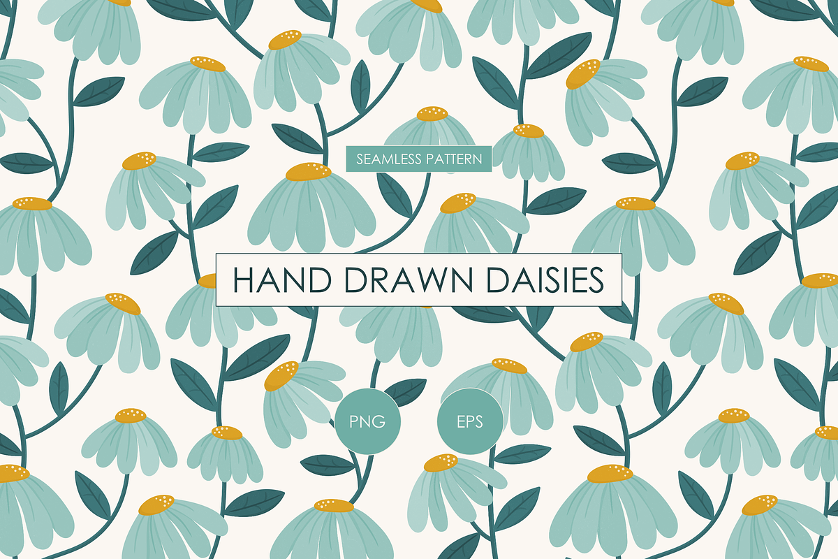 Climbing Daisies Seamless Pattern, a Pattern Graphic by HonestiesPrintS (Photo 1 of 3)