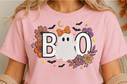 Cute Floral Ghost BOO PNG, an Object Illustration by DreamCafeArt (Thumbnail 5 of 6)