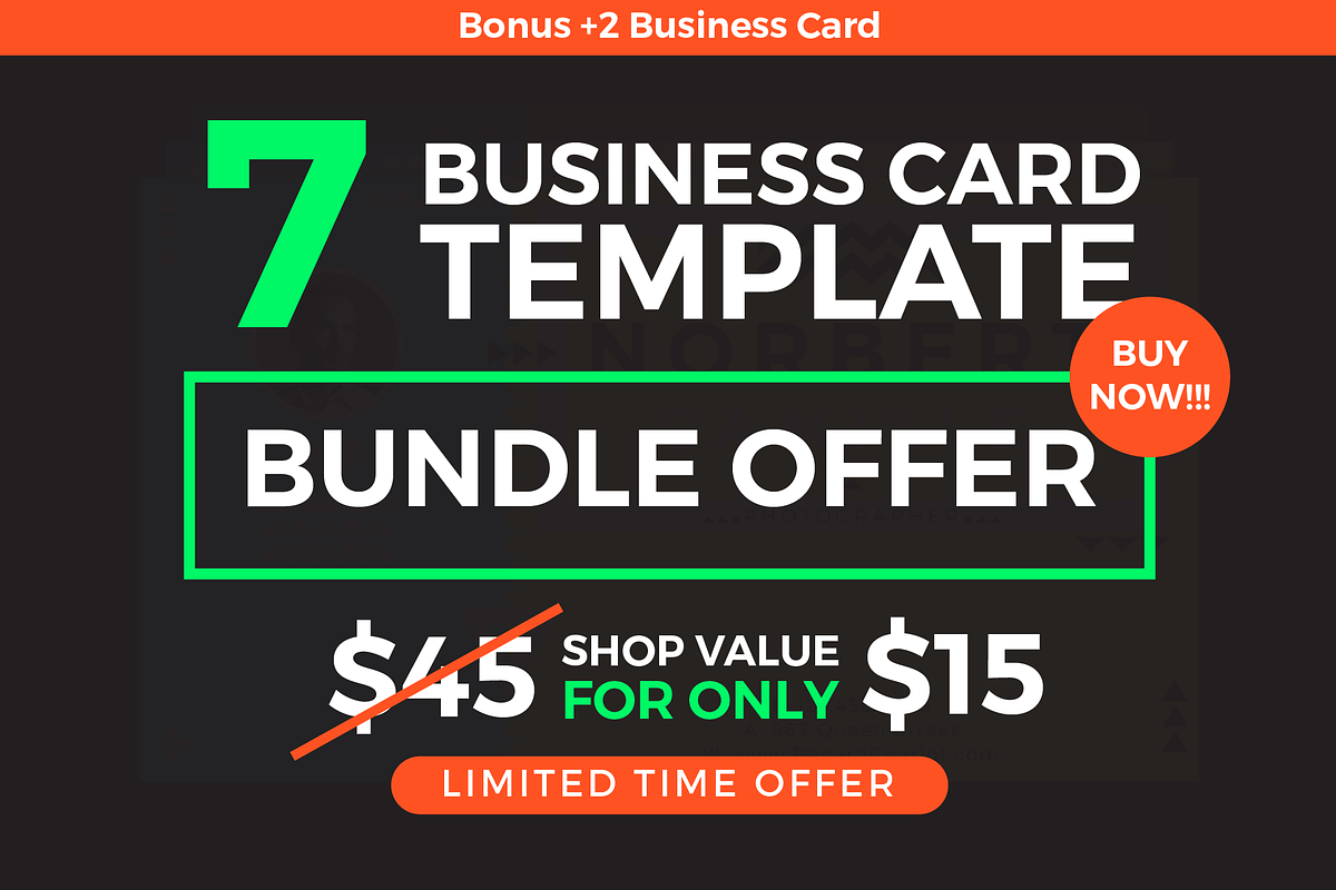 7 Business Cards Bundle + Bonus, a Business Card Template by D | S Creative Design (Photo 1 of 29)