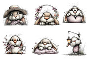 Peeking Easter Bunny Clipart, an Illustration by Dream Creation (Thumbnail 6 of 7)