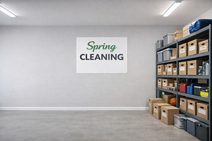 Spring cleaning storage room with or, a Photo by Dvoevnore photos