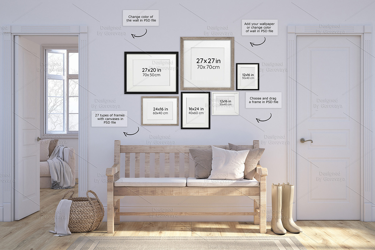 Interior Mockup Farmhouse Bundle, a Household Mockup by Designed By Gorovaya (Photo 24 of 26)