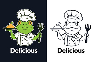 Cartoon Frog Chef, a Branding & Logo Template by Saba Vector
