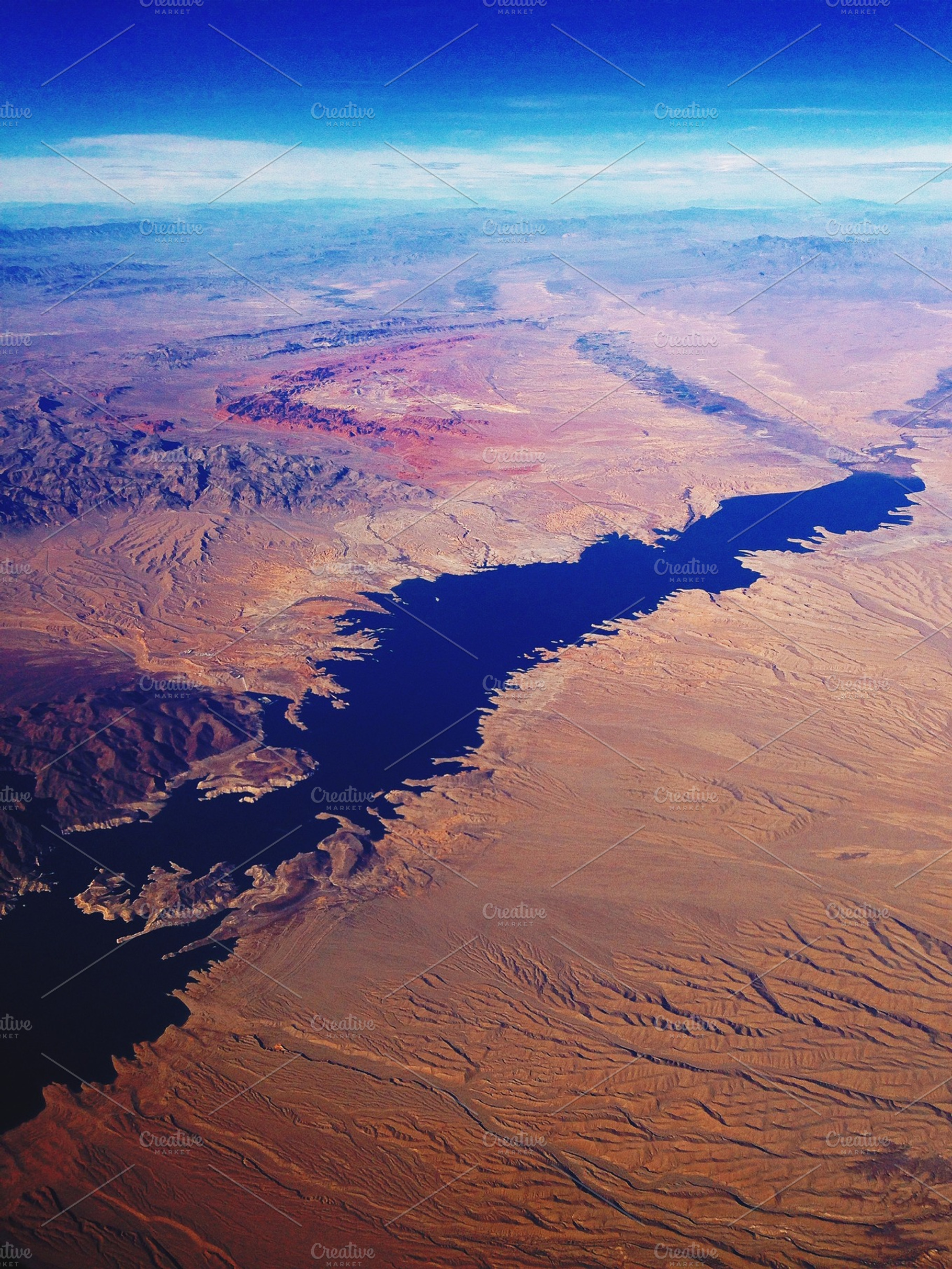 Flight from vegas stock photo