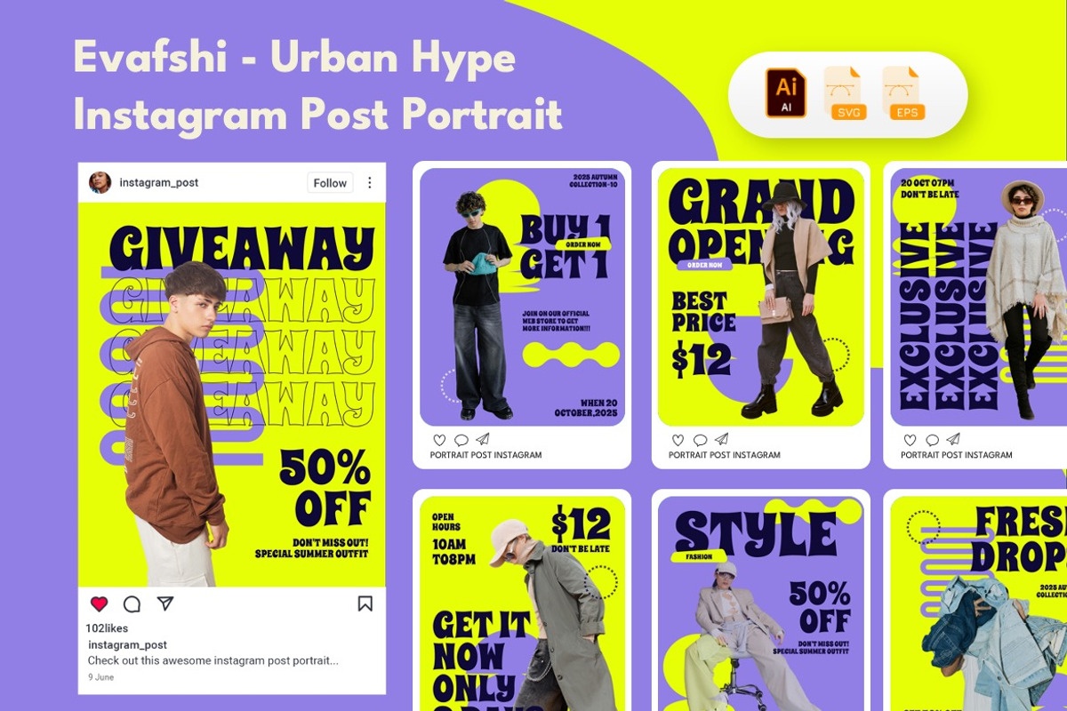 Urban Fashion - Instagram Bundle 02, a Social Media Template by Dhabee (Photo 8 of 10)