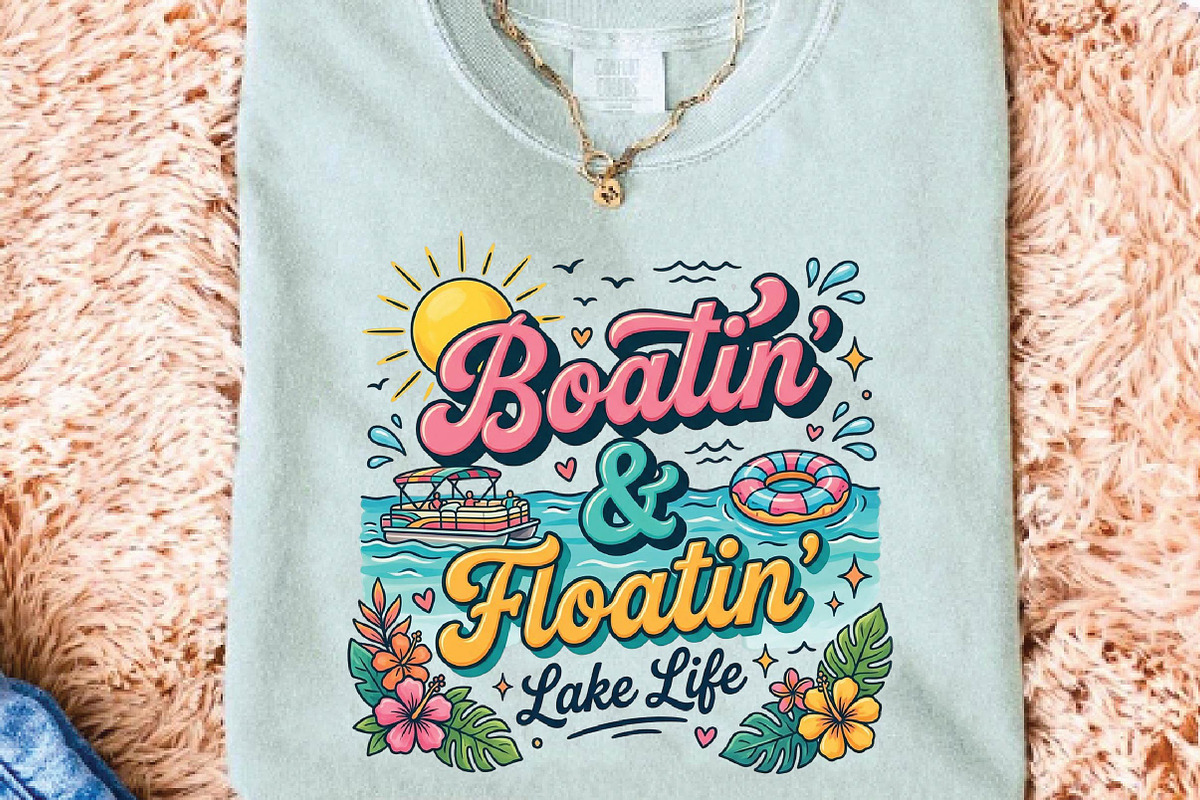 Summer Lake Sublimation Design, a Seasonal Illustration by DreamPrint404 (Photo 3 of 6)