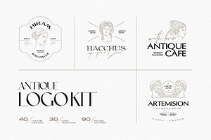 Antique Logo Kit, a Branding & Logo Template by KetteCreate