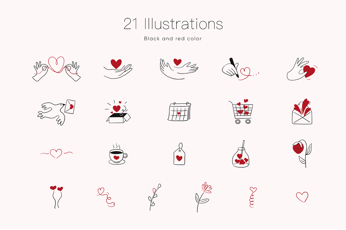 Valentine's day hand drawn icon, an Outline Icon by Poturemskaya.design (Photo 3 of 5)