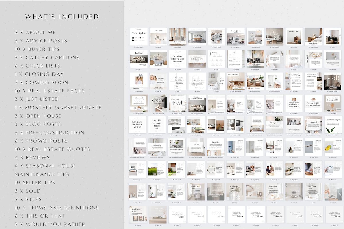 400 Real Estate Social Media Bundle, a Social Media Template by ZoaniDesign (Photo 2 of 10)