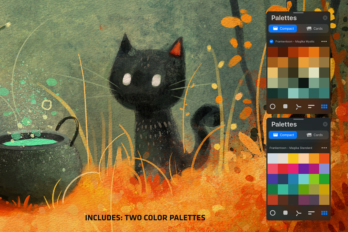 Magika Watercolors for Procreate, a Brush Add-On by Frankentoon Store (Photo 8 of 8)