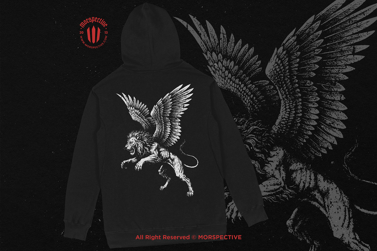 10 Bundle Dark Art Lion Wing Beast, an Illustration by Morspective (Photo 4 of 7)