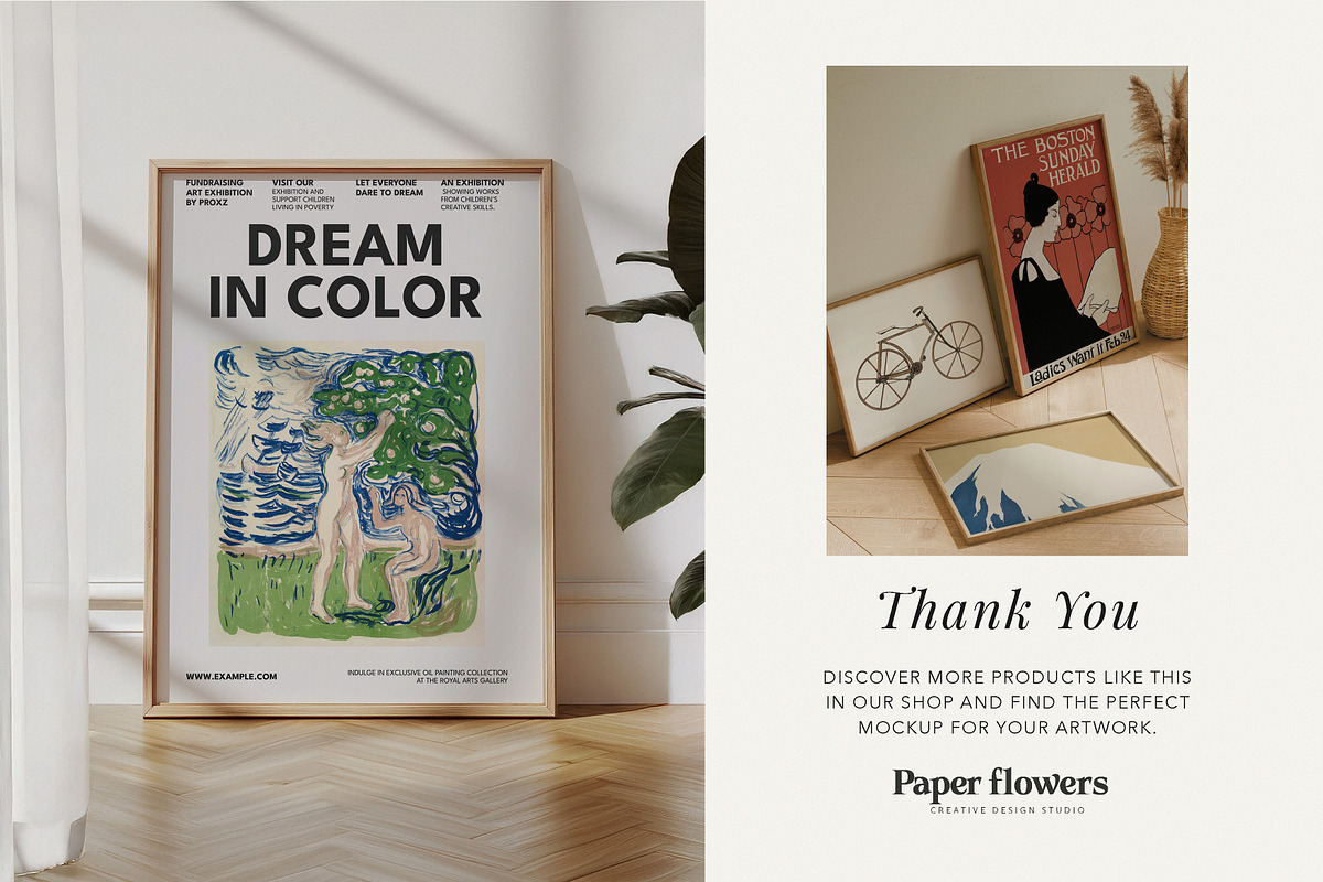Bohemian Frame Mockup, a Product Mockup by Paper Flowers Studio (Photo 5 of 5)