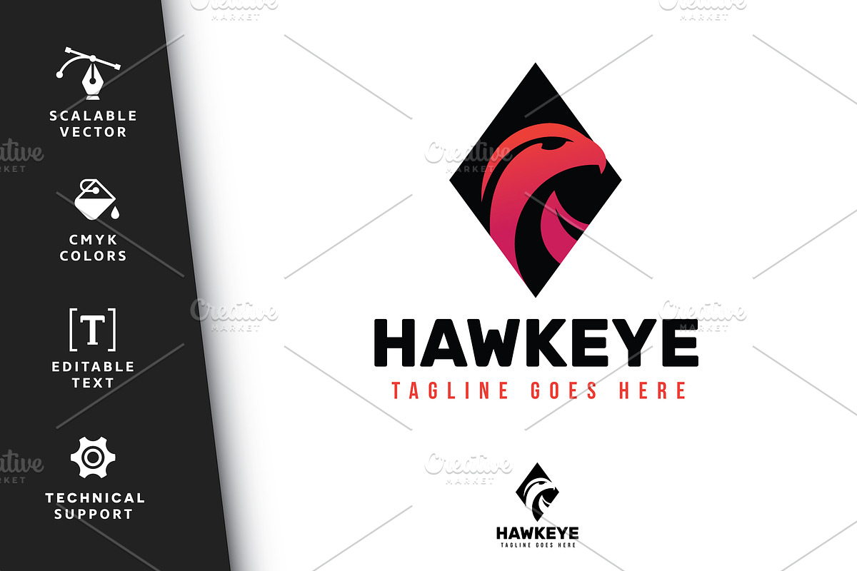 Hawkeye Logo, a Branding & Logo Template by Scredeck