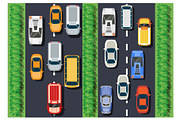 The top view is a map of the city, a Transportation Illustration by AlexZeL (Thumbnail 1 of 5)