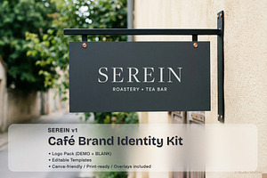 SEREIN V1. Minimal Café Branding Kit, a Branding & Logo Template by studio MoShie