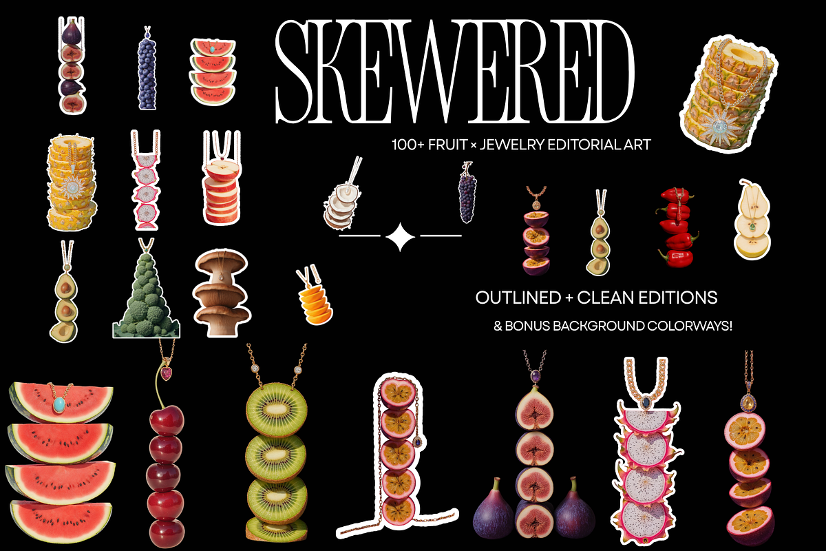 Fruit Jewelry Editorial Art, an Object Graphic by Jakayla Digital Co (Photo 1 of 10)