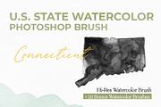 Connecticut US Watercolor PS Brush, a Brush Add-On by Fernwel Creative (Thumbnail 1 of 6)