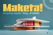 Maketa display, a Sans Serif Font by deFharo (Thumbnail 1 of 11)