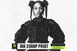 Ink Stamp Print Photo Effect, a Layer Style Add-On by iDoodle Studio