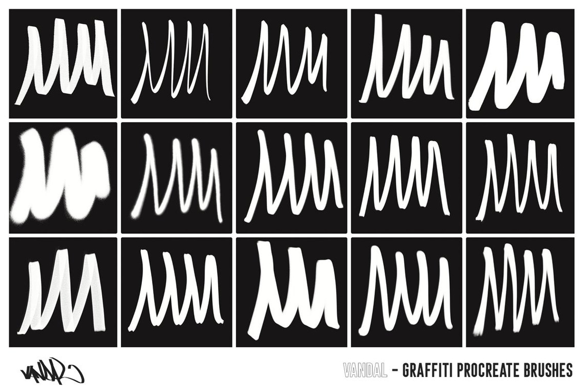 230 Graffiti procreate brushes, a Brush Add-On by Endete & Mazak brushes (Photo 3 of 11)
