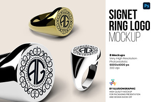 Signet Ring Logo Mockup