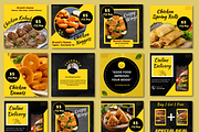 Instagram Fast Food Canva Templates, a Social Media Template by Qamso Designs (Thumbnail 2 of 2)