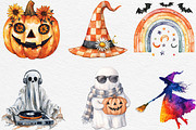 Retro Fall Halloween Png Clipart, an Illustration by Black Bird Studio (Thumbnail 4 of 6)